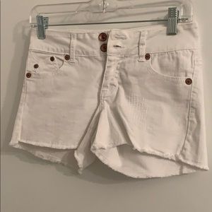 White Cutoff Jean Shorts